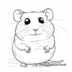Easy-to-Color Hamster Coloring Pages 4