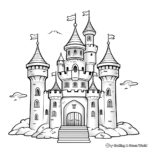 Easy-To-Follow Princess Castle Coloring Pages 3