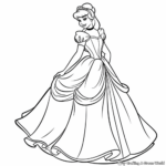 Elegant Cinderella Coloring Pages 4