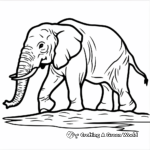 Elephant Migration Coloring Pages 3