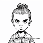 Eleven's Powers Depicting Coloring Pages from Stranger Things 3