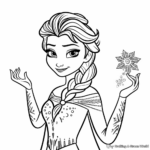 Elsa’s Magic Coloring Pages 4