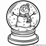 Enchanting Snowman Snow Globe Coloring Pages 4