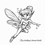 Enchanting Tinkerbell Flying Coloring Pages 2