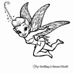 Enchanting Tinkerbell Flying Coloring Pages 3