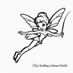 Enchanting Tinkerbell Flying Coloring Pages 4
