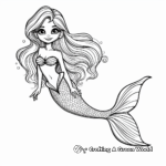 Enchanting Undersea Siren Mermaid Coloring Pages 4