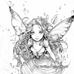 Enchanting Water Fairy Coloring Pages 1