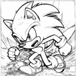 Epic Battle Scene Sonic the Hedgehog Movie Coloring Pages 2