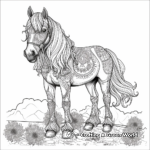 Epic War Horse Coloring Pages 1