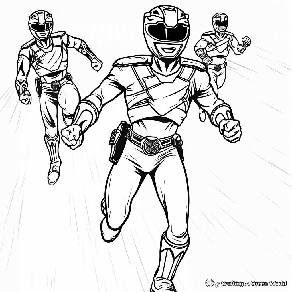 How to draw Red Power Ranger from Super mega Force (HAC) - YouTube
