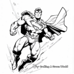 Exciting Superman Action Poses Coloring Pages 1