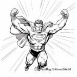 Exciting Superman Action Poses Coloring Pages 3