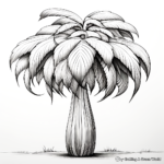 Exotic Palm Tree Species Coloring Pages 1