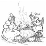 Fairy Godmother Magic Scene Coloring Pages 2