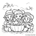 Fall Fruits Harvest Coloring Pages 2