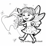 Fanciful Tooth Fairy Coloring Pages 2