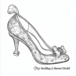Fancy Cinderella Glass Slipper Coloring Page 1