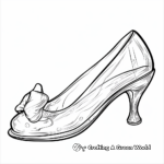 Fancy Cinderella Glass Slipper Coloring Page 2