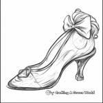 Fancy Cinderella Glass Slipper Coloring Page 3