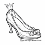 Fancy Cinderella Glass Slipper Coloring Page 4
