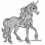 Fantasy Unicorn Horse Coloring Pages 1