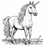 Fantasy Unicorn Horse Coloring Pages 2