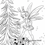Festive Tinkerbell Christmas Coloring Pages 4