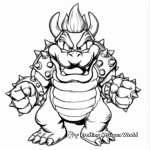Fierce King Bowser Coloring Pages 1