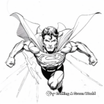 Flying Superman Coloring Pages for Fans 1