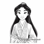 Folk Tale Inspired Mulan Coloring Pages 1