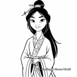 Folk Tale Inspired Mulan Coloring Pages 3