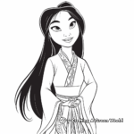 Folk Tale Inspired Mulan Coloring Pages 4