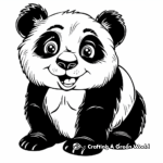 Friendly Cartoon Panda Coloring Pages 1
