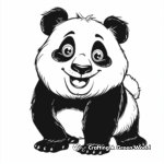 Friendly Cartoon Panda Coloring Pages 2