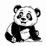 Friendly Cartoon Panda Coloring Pages 3