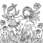 Friendly Garden Fairy Coloring Pages 2
