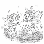 Friendly Garden Fairy Coloring Pages 4