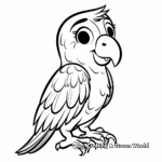 Friendly Parrot Coloring Sheets 1