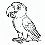 Friendly Parrot Coloring Sheets 4