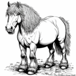 Friesian Horse Coloring Sheets 1