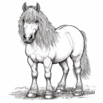 Friesian Horse Coloring Sheets 3