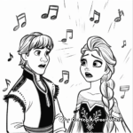 Frozen 2 Musical Moment with Anna and Elsa Coloring Sheets 3