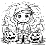 Divertidas páginas para colorear con temática de Halloween 2