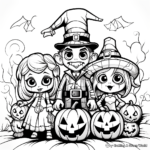 Divertidas páginas para colorear con temática de Halloween 3