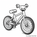 Fun Kid's Bike with Training Wheels Coloring Pages 4