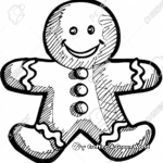 Funny Gingerbread Man Coloring Pages 1