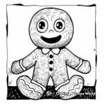 Funny Gingerbread Man Coloring Pages 2