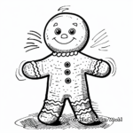 Funny Gingerbread Man Coloring Pages 3