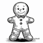 Funny Gingerbread Man Coloring Pages 4